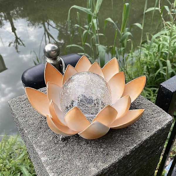 Solar Lotusblomstlys - Soldrevet LED-blomstlys - Miljøvennlig hagedekor