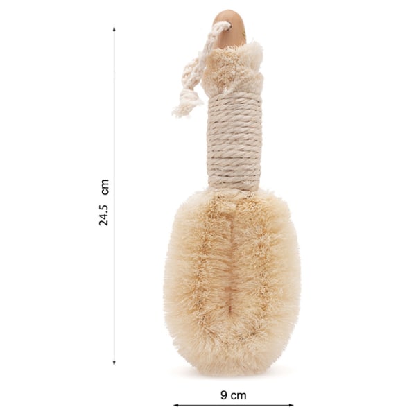 Bad- och duschborste i sisal för torr hud och kropp | Naturliga fibrer för att förbättra blodcirkulationen, exfolierar huden och minskar celluliter (2 st)