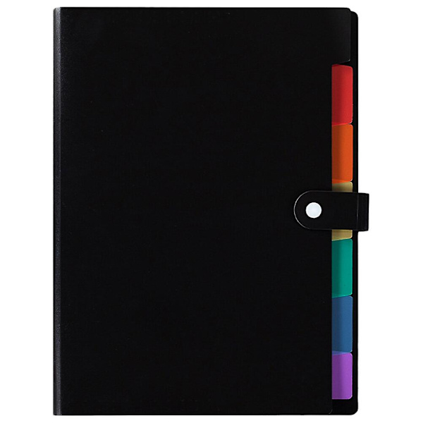 Expanderbar Filmapp med Dragspel, Mapp för Dokument, Dokumentmapp, Svart 32,5X24CM Black 32.5X24CM