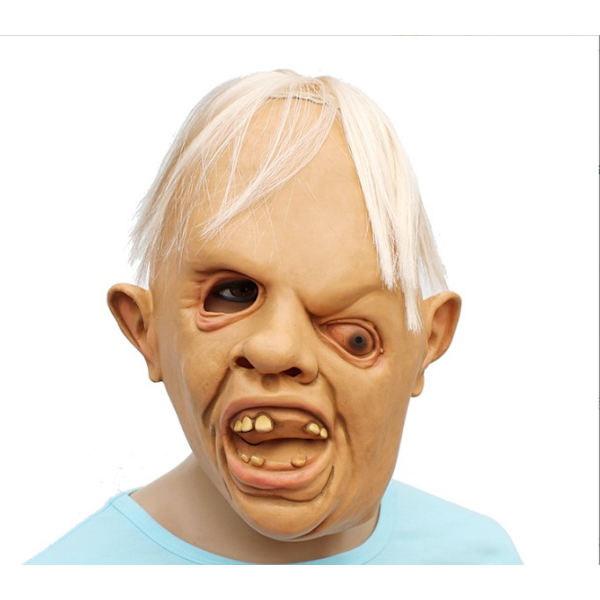 1 Stykke - Halloween Maske Maskerade Dekorasjon Skråøyet Monster Latex Maske Cosplay Maske Halloween Fest Maske Festkostyme Latex Menneskehode Maske