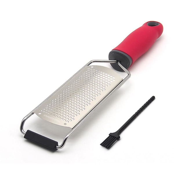 Cheese Grater And Lemon Zester, Made Of Stainless Steel And With Soft Rubber Handle, Multipurpose Kitchen Accessory