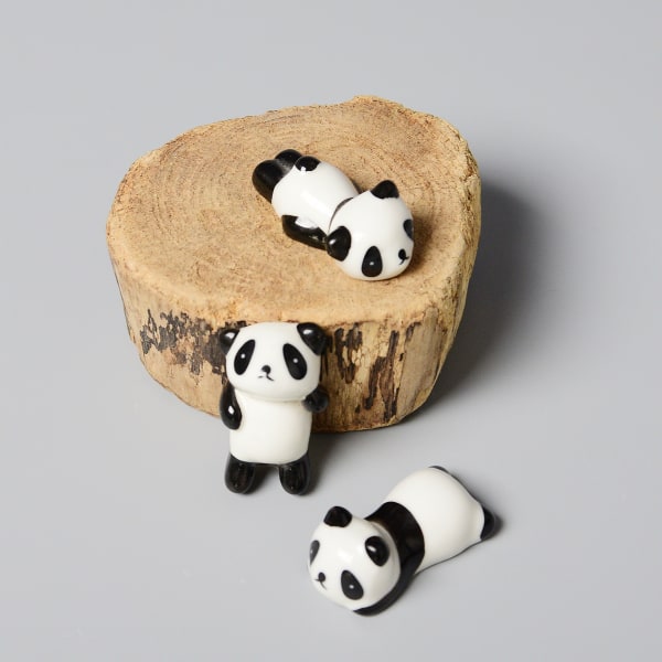 Keraaminen syömäpuikkoteline (5 pakkaus), Panda Design, Keraaminen syömäpuikkoteline, Panda Design