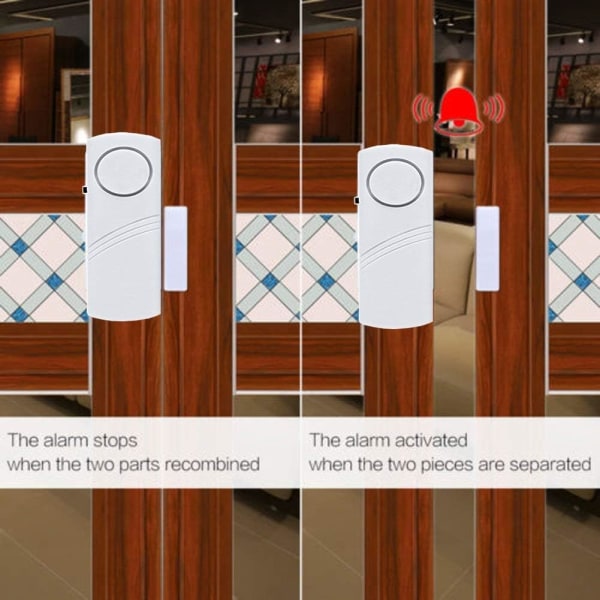 Personlig sikkerhet Vindu- og døralarmklokke | Trådløs sensor Dørvindu Innbruddsalarm | Pakke med 5