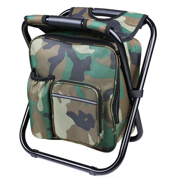 Utomhus multifunktionell kan bära ryggsäck hopfällbar väska Fiskestol 3 i 1 bärbar isolerad ispackbänk
