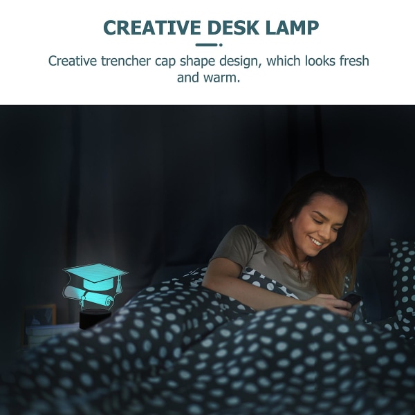 1 Set Examen Kreativ Sänglampa Praktisk Ledlampa Utan Batteri Med Fjärrkontroll 17.5X14 With remote control 17.5X14.5CM