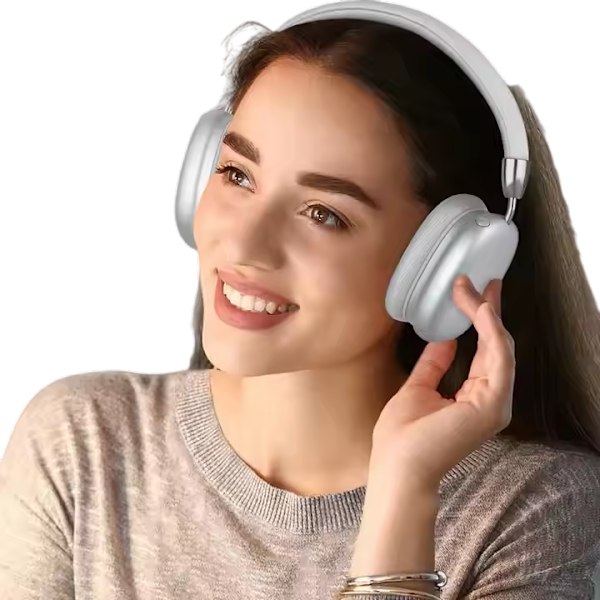 RY/Hifi P9 PRO MAX Langattomat Kuulokkeet Vahva Basso Subwoofer Type-C USB Liittimet Stereo Kanava Pelaamiseen DJ Ilmailu Edullinen White Built-in Microphone