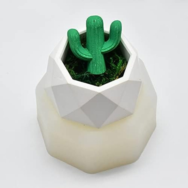 Keramisk Lerform DIY Silikon Sukkulenter Plante Beton Plantepotte Vase Former Håndlavet Håndværk Kage Pizza Gele Mikrobølgeovn og Fryser Form (Diamant)