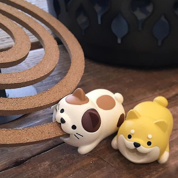 Myggspiralssläckare Målad Hartshantverk Söta Cartoon Djur Prydnad Valp Puppy