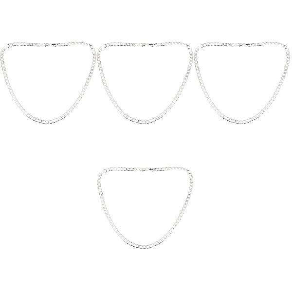 5 stk. Mænds Cuban Link Kæde Halskæde Trøje Kæde Halskæde Smykker Mands Gave 4stk 50x0.6cm 4pcs 50x0.6cm