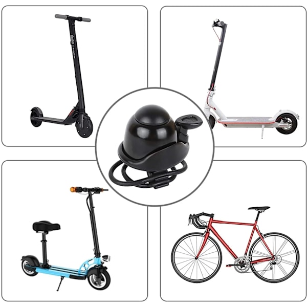 2 stycken cykelklockor Justerbar cykelringklocka Aluminium cykelring Cykelklocka Cykling Ringande horn med högt ljud Mini cykel (Svart)