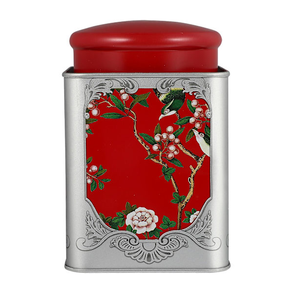Kornboks Gave Sød Tin Løse Blade Te Tins Løse Blade Te Beholdere Te Caddy Låg Tinplade Opbevaringsbeholder Rød 10.2X10.2CM Red 10.2X10.2CM