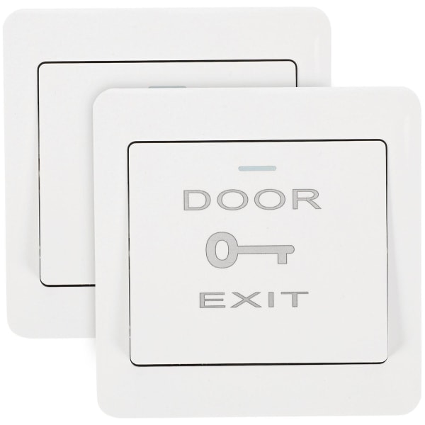 2pcs Push To Exit Button Doorbell Wall Plate Cover Door Access Cover ProtectorWhite8.6X8.6X3CM