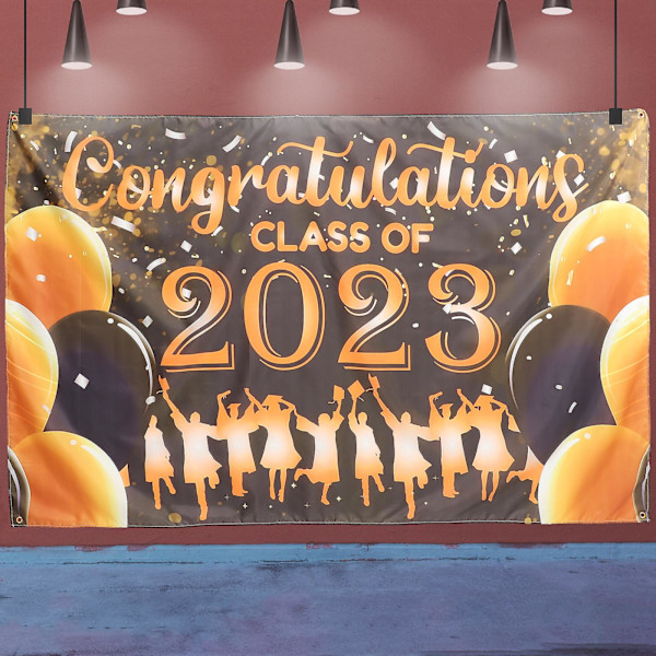 Grattis klassen - Bakgrundsdekoration för examenspartaj, bakgrundsbanner för examenspartaj 180X115CM