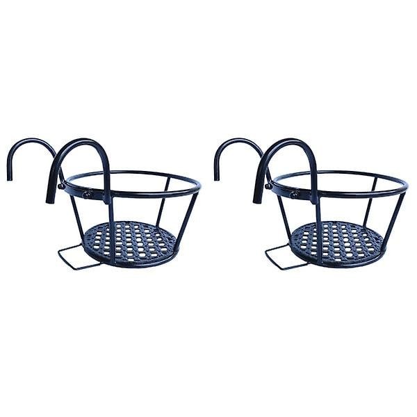 3 kpl Irrotettavaa Kukkaruukku-telinettä Rautaista Riippuvaa Aitaa Varten Kukkakoristeiden Telineenä 2 pcs 27x12x17cm