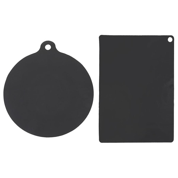 2pcs Silicone Heat Resistant Mats Protective Induction Cooker Pads Kitchen Reusable Cooker PadsBlack