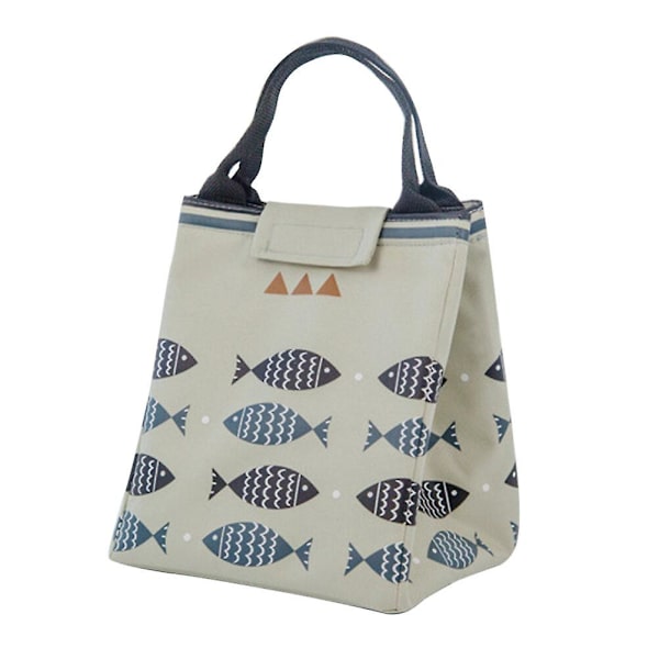 1 st Vattentät Termisk Väska Tryckt Utomhus Lunchbox Väska För Resa Camping Picknick (grå)Grå20*23.5cm Gray 20*23.5cm
