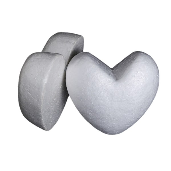 5 st Skumhjärtan Bollar Craft Foam Balls för DIY Craft Modellering Bröllopsdekorationer 6cm-(Vit) Festdekorationer