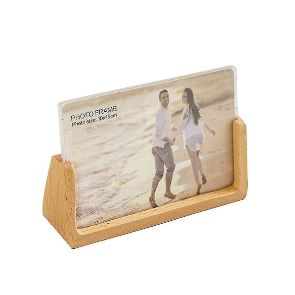 Trebilde U-formet Postkort Holder Skrivebords Kalender Stativ Bilde Stativ For Hjem Kontor 14 * 6 * 5cm 14*6*5cm