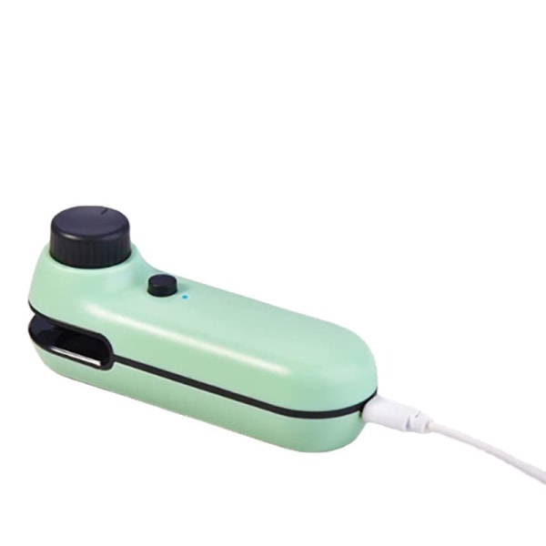 Miniposeforsegler, Oppgradert USB-oppladbar varmeforsegler, 2-i-1 varmeforsegler for snacks og kutter, bærbar poseforsegler