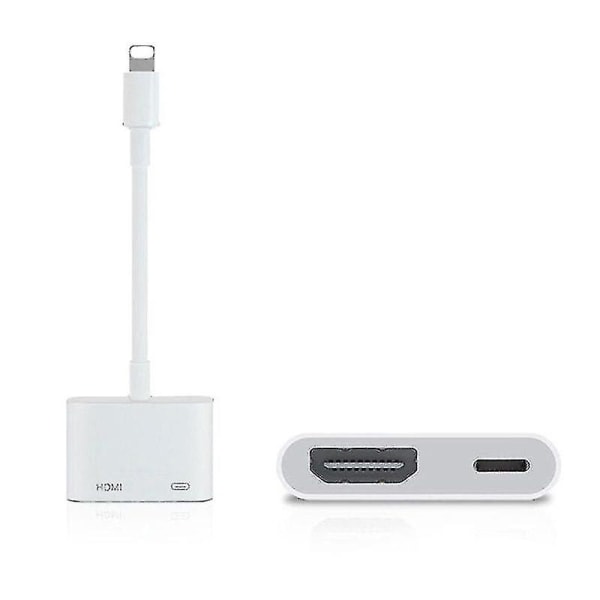 Lightning til HDMI Digital AV TV-kabel HD-adapter Kompatibel med Apple iPhone X 8 7 6 Plus iPad