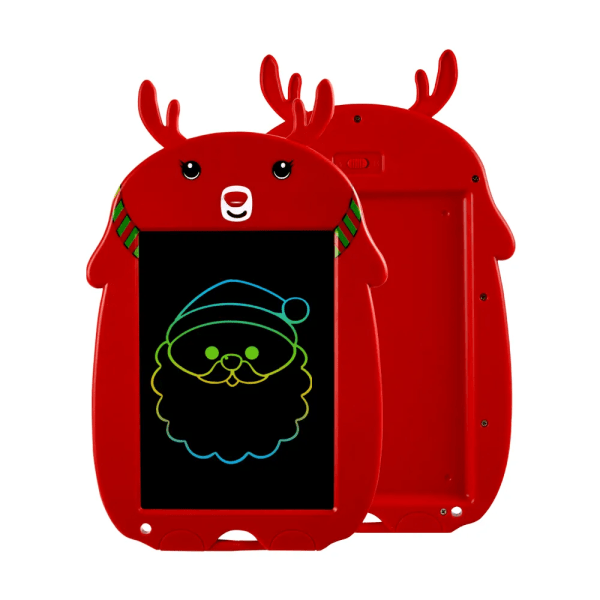 LCD-kirjoitustabletti – värikäs näyttö Doodle-alustapiirustustaulu, oppimislelu – lahja 3–6-vuotiaille tytölle pojalle (punainen)