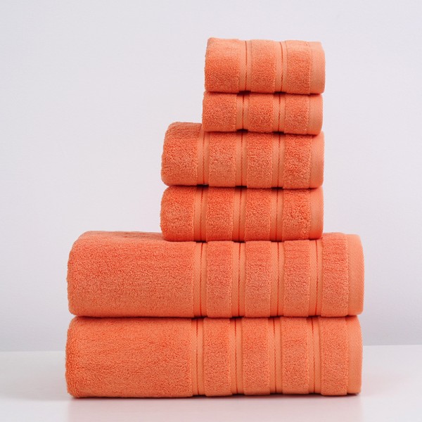 Charm Towel Standard Keskikokoinen Kylpyhuone Oranssi, 1 kpl 70*140cm + 2 kpl 35*75cm, Pyyhe Kotipyyhe