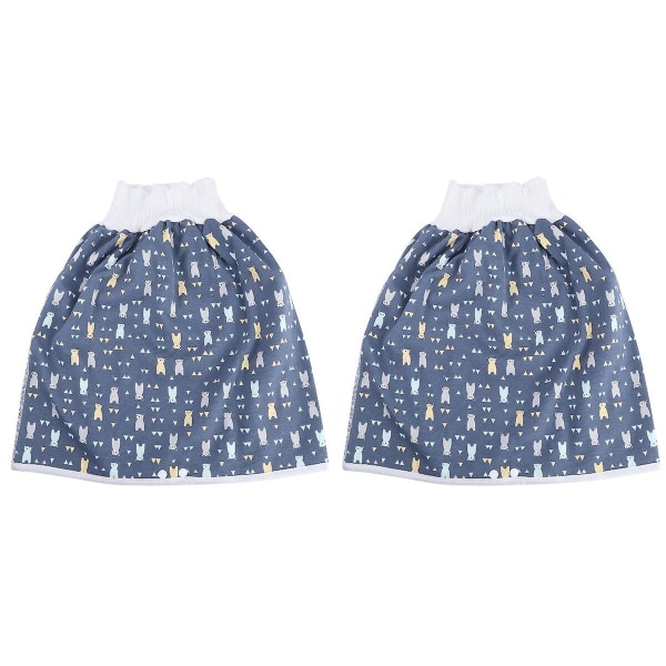 3 Pcs  Effective High-waist Nappy Skirt Adorable Practicing Nappy (dark Blue)2 pcs47X42CM