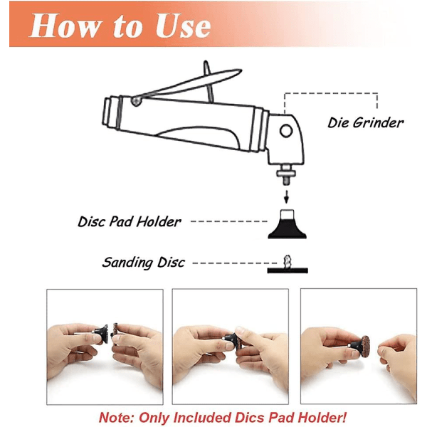 Roll Lock Disc Pad Holder, Quick Change Disc Adapter Sliping Polering Pad Holdere Roterende Verktøy Tilbehør (2stk, Svart)