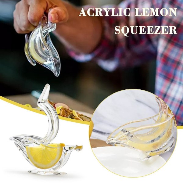 Citronpresser Klip Akryl Manuel Citron Skiver Squeezer Praktisk Transparent Frugtpresser Til Hjemmet 5stk