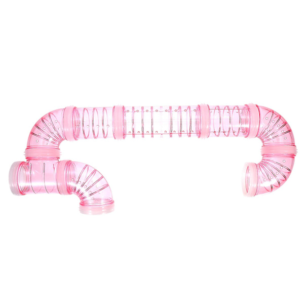 Leksakstunnlar för Hamstrar, Hamsterburstunnlar, Hamsterlabyrint, Anslutande Tunnlar, Hamstertunnel, Gömställen, Rosa 12X5.5X5.5CM Pink 12X5.5X5.5CM