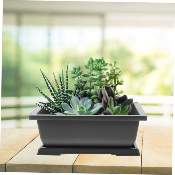 Plastkrukor för suckulenter er er er Trädgårdskrukor Krukor Rektangulär Kruka för suckulenter Balkong Bonsai Kruka