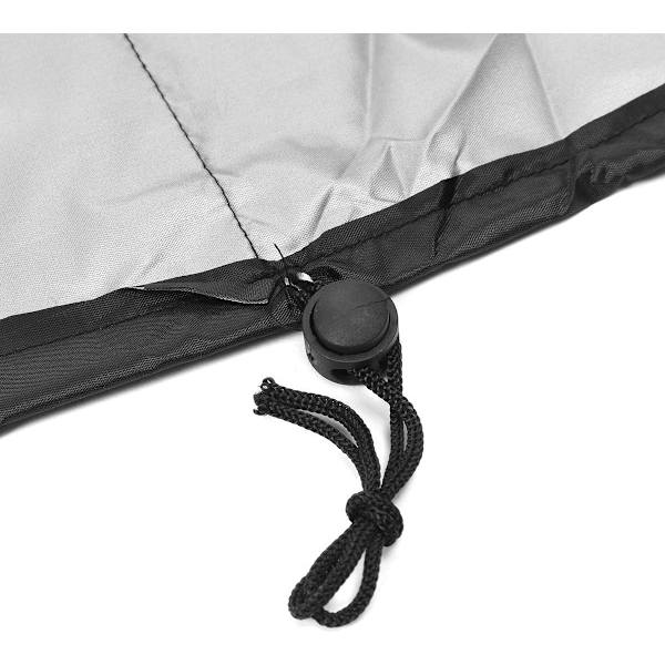 Sort Rund Ildstedsdæksel Polyester Støv- og Vandtæt til Komfur Brazier Beskyttelse (40x17.71 Tommer)