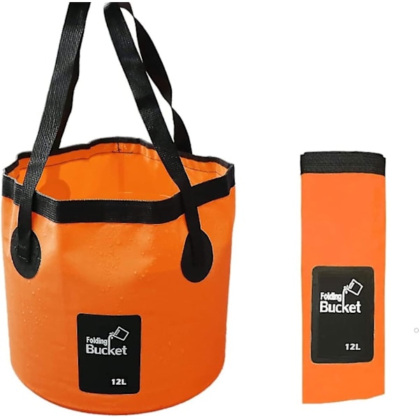 Hopfällbar Vattenhink, 12l Bärbar Hopfällbar Hink Campingförvaring Behållare Sänka För Resor Vandring Fiske Båtliv Trädgårdsskötsel (24 X 25)
