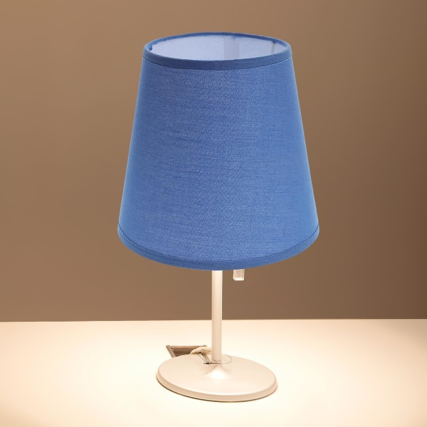 Dekorativ Tromleformet Stof Lampskærm Hængende Lampe Skærm Bordlampe Skærm Dækning Blå 19X19X17.5CM Blue 19X19X17.5CM