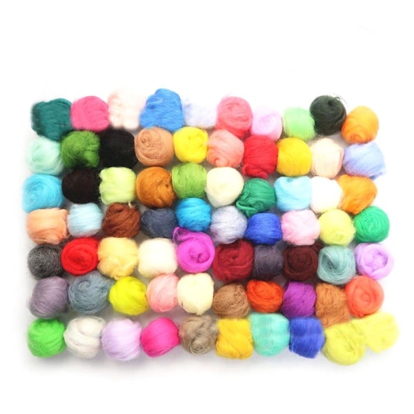 40 Färger Färgglad Ullfiber Våt Filtning Tillbehör Merino Filtning Ull DIY Sytillbehör