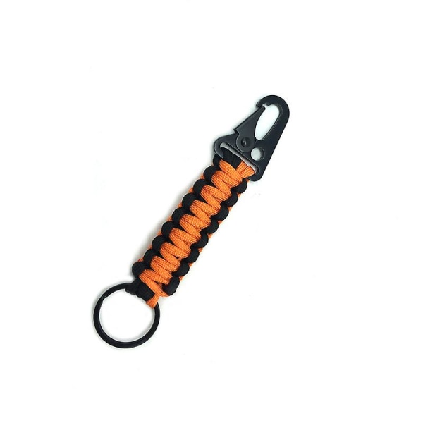 Karbinhake Camping Nyckelring Vävd Lanyard Paracord Utomhus Paraply 1st-orange