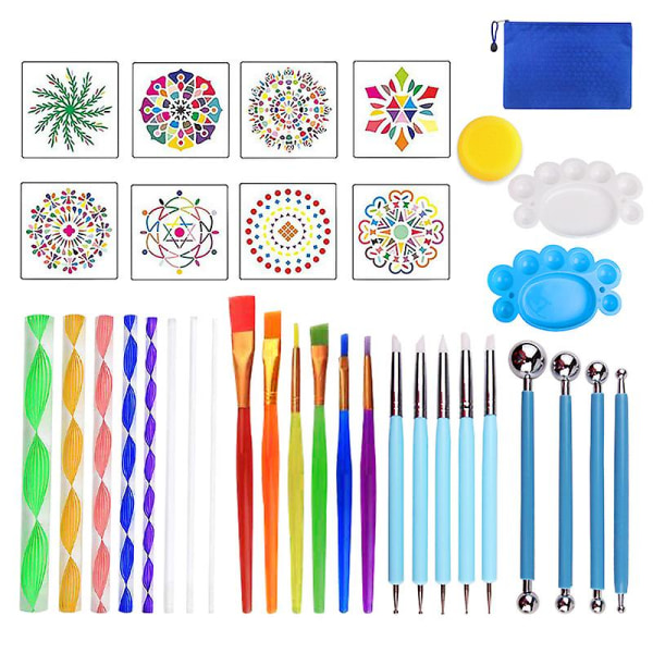 35 Piece Datura Dot Painting Tool Creative Stone Painting Diy Graffiti Template Set