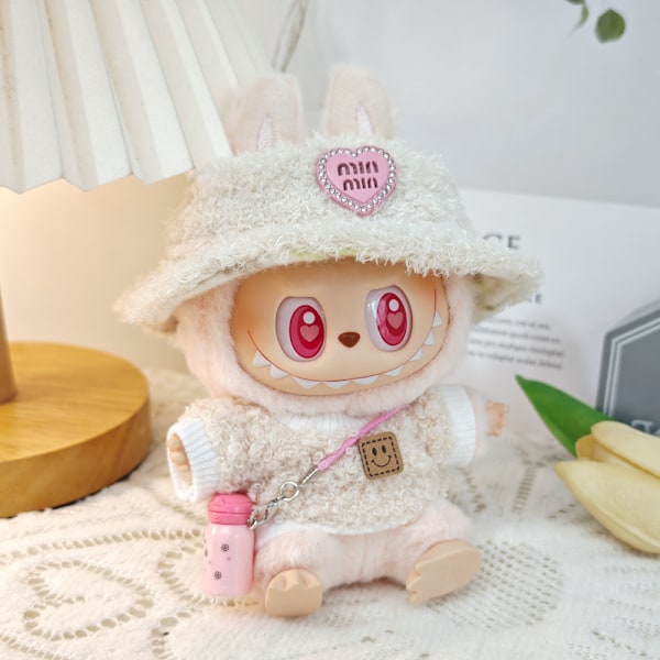 /RYI/ Mini Kläder för Labubu Set Gosiga Labubu Kläder Söt Hatt och Klädset Labubu Kläder 23 as color(no doll)