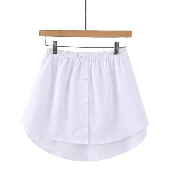 Skjorteforlengere Justerbar Lagdeling Falske Topper Nedre Kant med Elastisk Midje (2 stk) L L