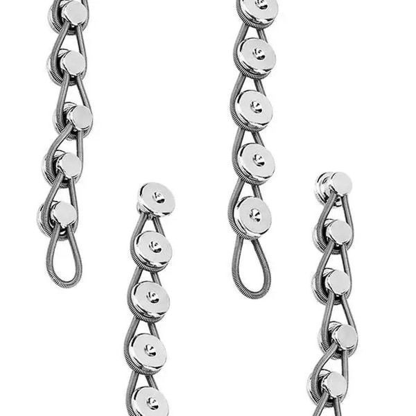 24 stk. 10 mm Metall Elastiske Krageforlengere Knappeforlengere For Skjorte Kjole Bukser Jakke Krager