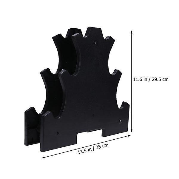 2 stk. Praktisk Dumbbell Beslag Dumbbell Stativ Dumbbell Holder Til Hjemme Gym Sort 32X8CM Black 32X8CM