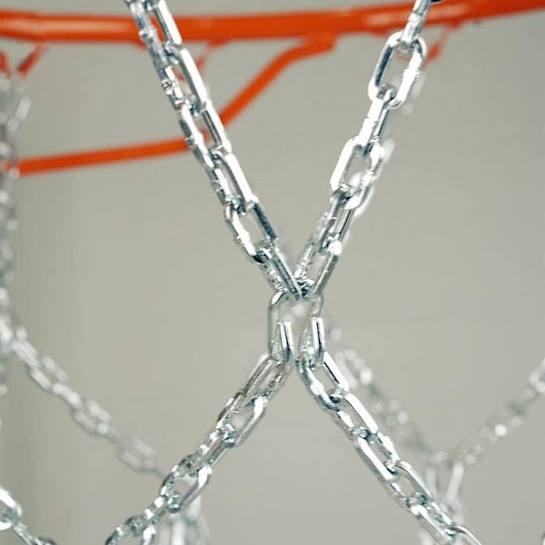 Basketbollnät, Utomhus Metall Basketbollnät, Galvaniserat Metall Basketbollnät, Järnkedja Basketbollnät För Inomhus Eller Utomhus Användning