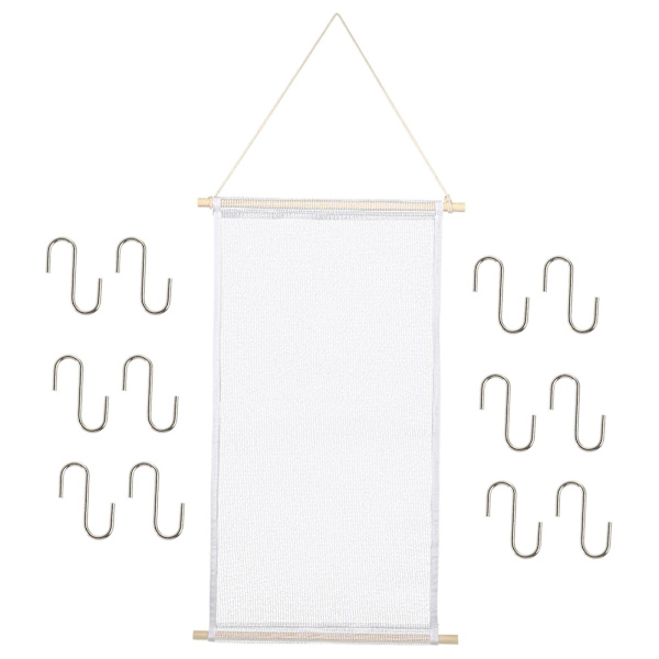 Vægmonteret Hårklipsholder Ørering Hylder Hængende Smykke Organizer Ørering Hængende Display Væghængt Smykkeholder 57X35CM
