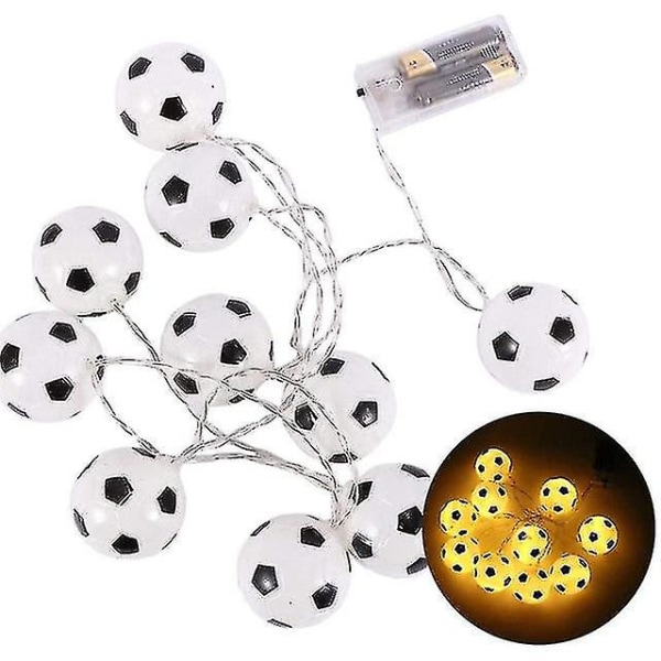 Soccer Balls String Lights 10 Led Fodbold Garland Lights Soveværelse Hjem Bryllupsfest Jul Dekorative Lys til Bar Clubwhite white