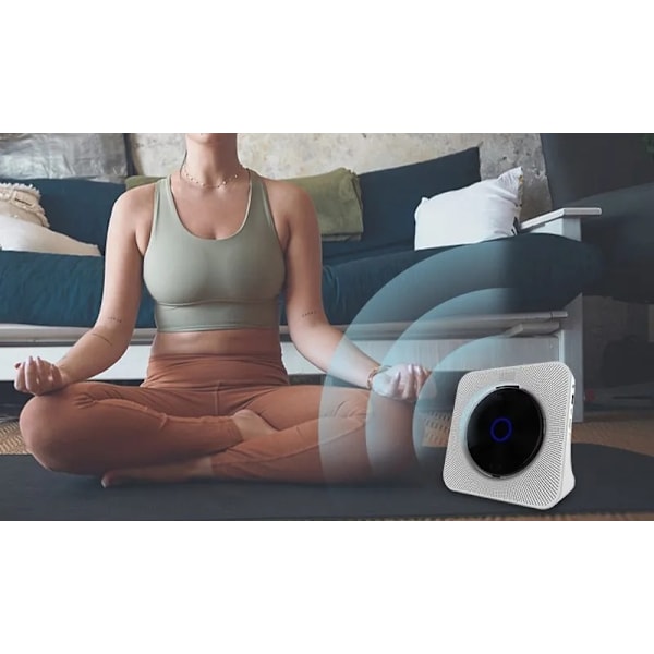 Kannettava CD-soitin Bluetoothilla, pöytä-CD-soittimet kahdella HiFi-kaiuttimella kotimusiikkia varten CD-soittimella LCD-näytöllä/FM-radiolla/Du