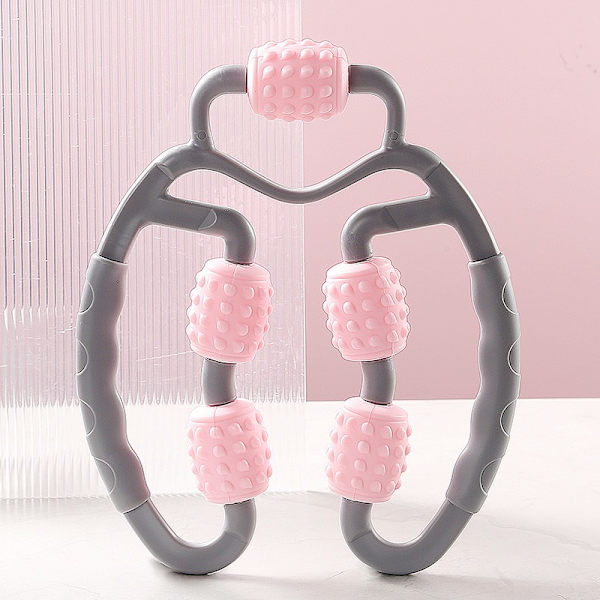 5-Hjul Fascia Muskelrulle, Cellulitrulle, Massagerulle för att Lindra Muskelsmärta i Lår, Vad, Arm, Axlar