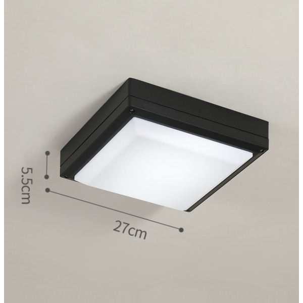 Vanntett LED Taklampe, LED Taklampe IP65 for Stue, Bad, Kontor, Utendørs Veranda og Mer (18w + Hvit Lys D)