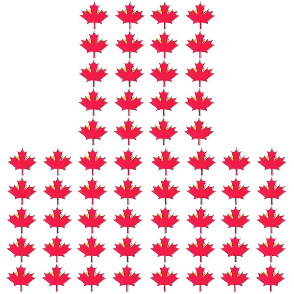 100 st Maple Leaf Broscher Metallkonst Bröstnålar Kläder Dekorativa Märken Festival Brosch Presenter 60 60 pcs 2.5X2.4CM
