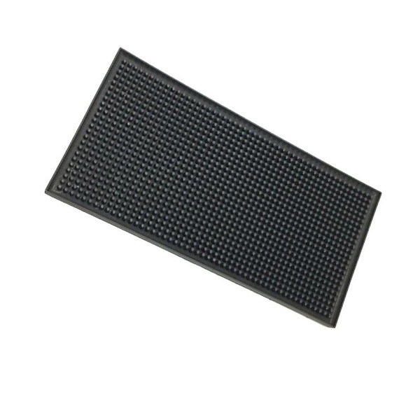 1 st Robust Silikon Bar Halkskyddsmatta Bänkskiva Avloppsplatta Djupa Spår Koppar Mattor Bricka (svart)Svart15*30CM Black 15*30CM