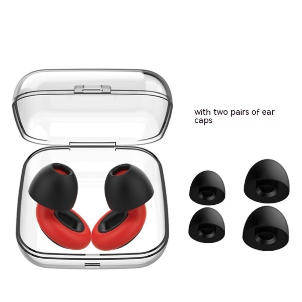 Loop Tysta öronproppar för brusreducering – Supermjukt, återanvändbart hörselskydd i flexibelt silikon för sömn, buller Red Black a pair